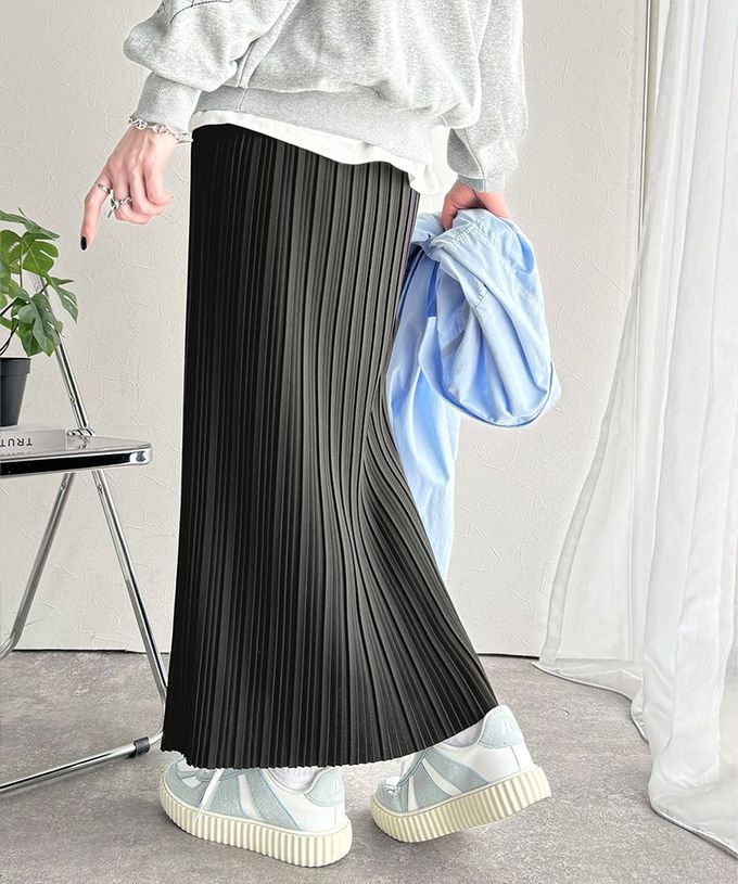 日本 Classical Elf - 喬其紗優美線條修身長裙-黑