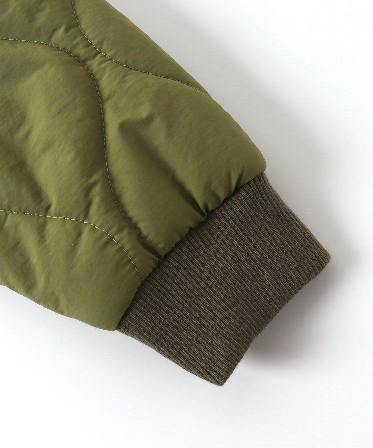 日本 BREEZE - 袖可拆2way絎縫拼接夾克/背心-軍綠