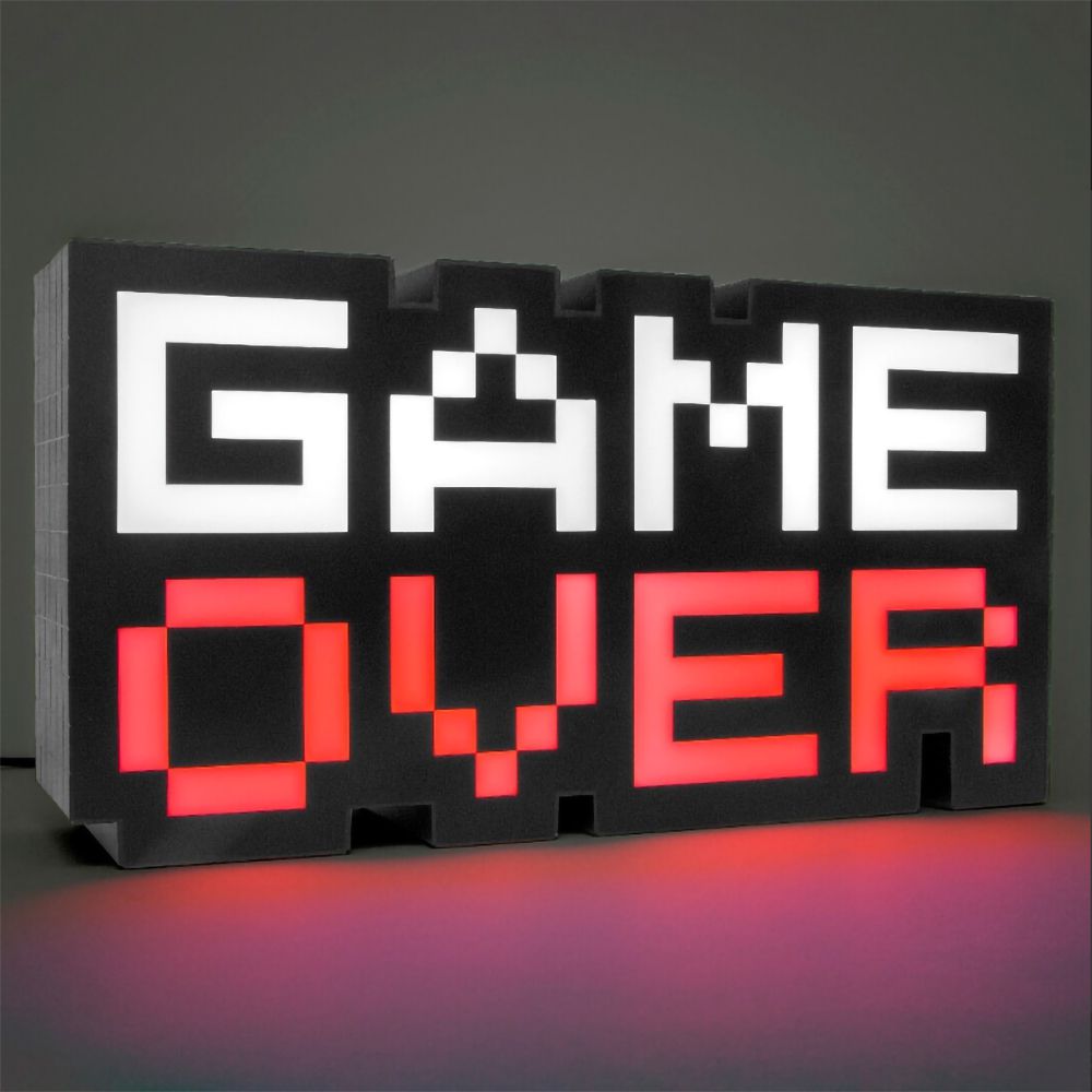 Paladone UK - Game Over 遊戲完結 造型 隨音樂變色 燈飾夜燈