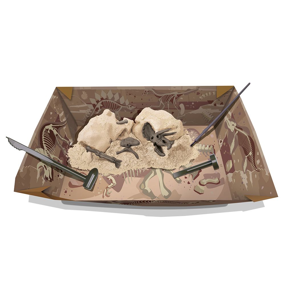 香港4M創意玩具 - 挖掘三角龍(新) Triceratops Skeleton