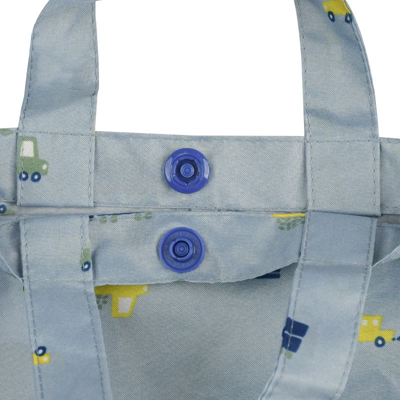 akachan honpo - 短斗篷式雨衣-汽車-淺藍色 (80~95cm)