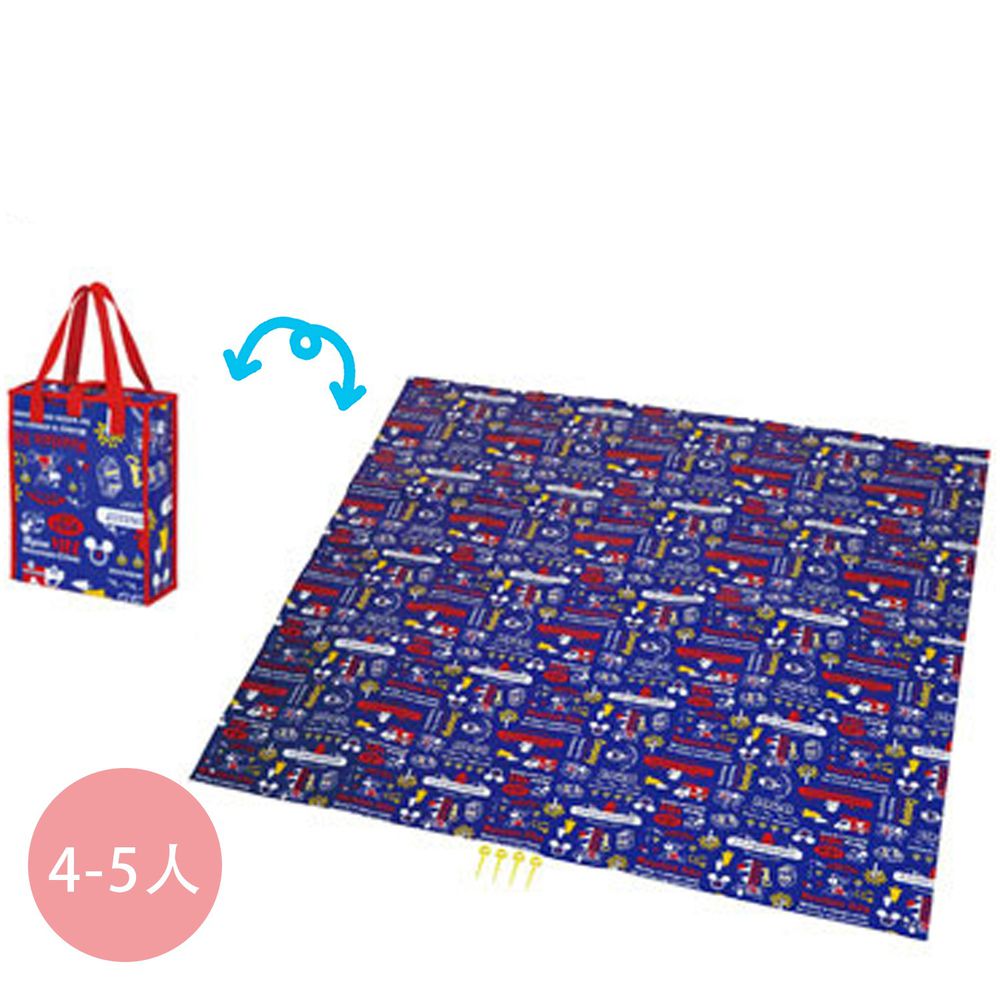 日本 Pearl 金屬 - 迪士尼防水野餐墊(附收納袋)(4-5人)-米奇-藍X紅 (180x180cm)