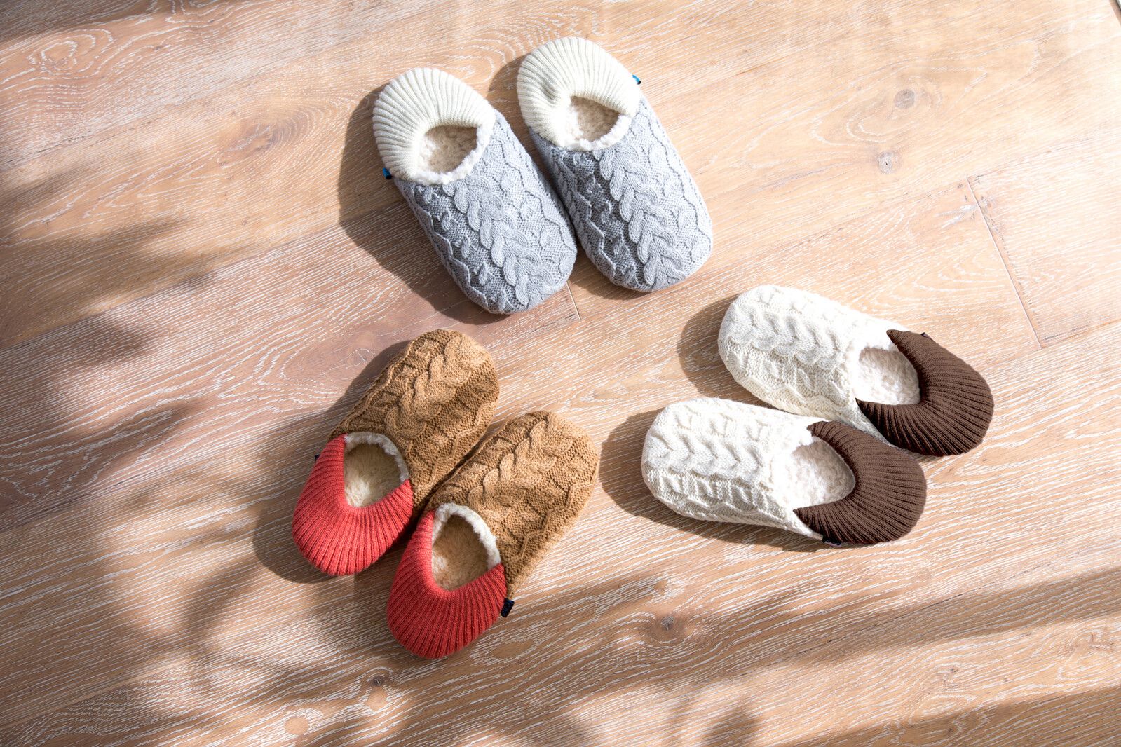 日本 BISQUE - 保暖室內拖-素色毛絨-深藍 (L(25-27cm))