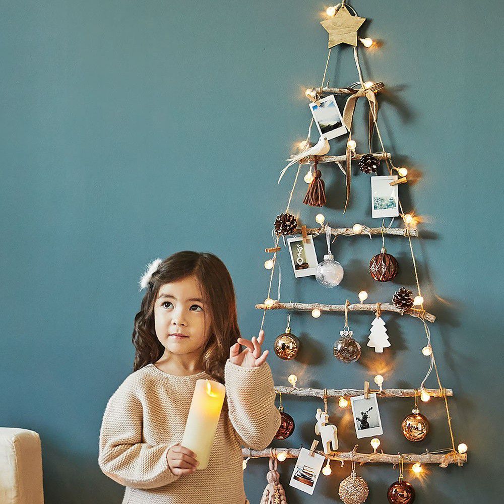 韓國 Bebe Deco - DIY聖誕樹/聖誕壁飾燈-金色派對 (樹高80cm，樹寬68cm，約0.6kg)