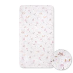 奇哥 - 悅讀比得兔床包-M 60×120cm+床墊包覆13cm(嬰兒床床包 床單)-粉色