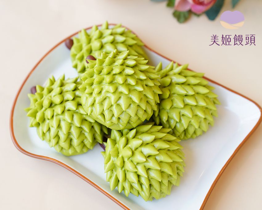 美姬饅頭 - 榴槤鮮乳造型奶黃包 (6入)-45g