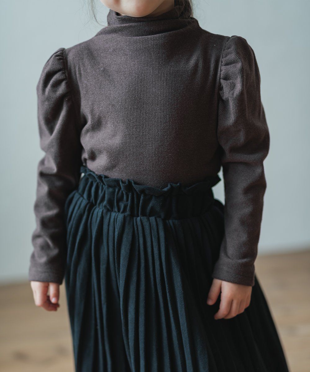 日本 riziere - 鄉村風短版背心X套頭公主肩長袖上衣兩件組-咖啡X米