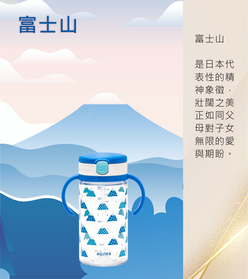 日本 Richell 利其爾 - 兒童隨身吸管水杯-福氣翁-320ml