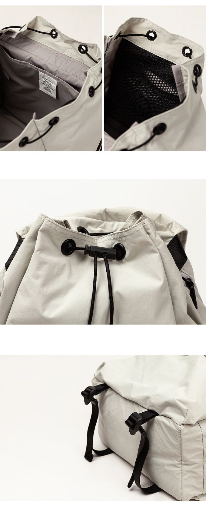 韓國 ithinkso - STRING輕量縮口翻蓋後背包-深灰 (30X42.5X15CM)