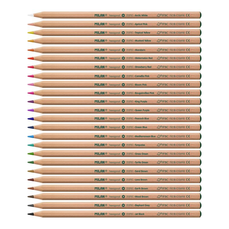 MILAN - 經典原木六角色鉛筆_24色