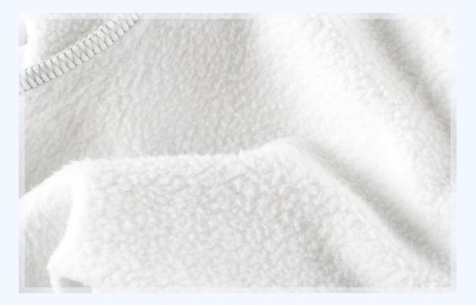 加絨棉混紡長袖上衣-微笑-灰色