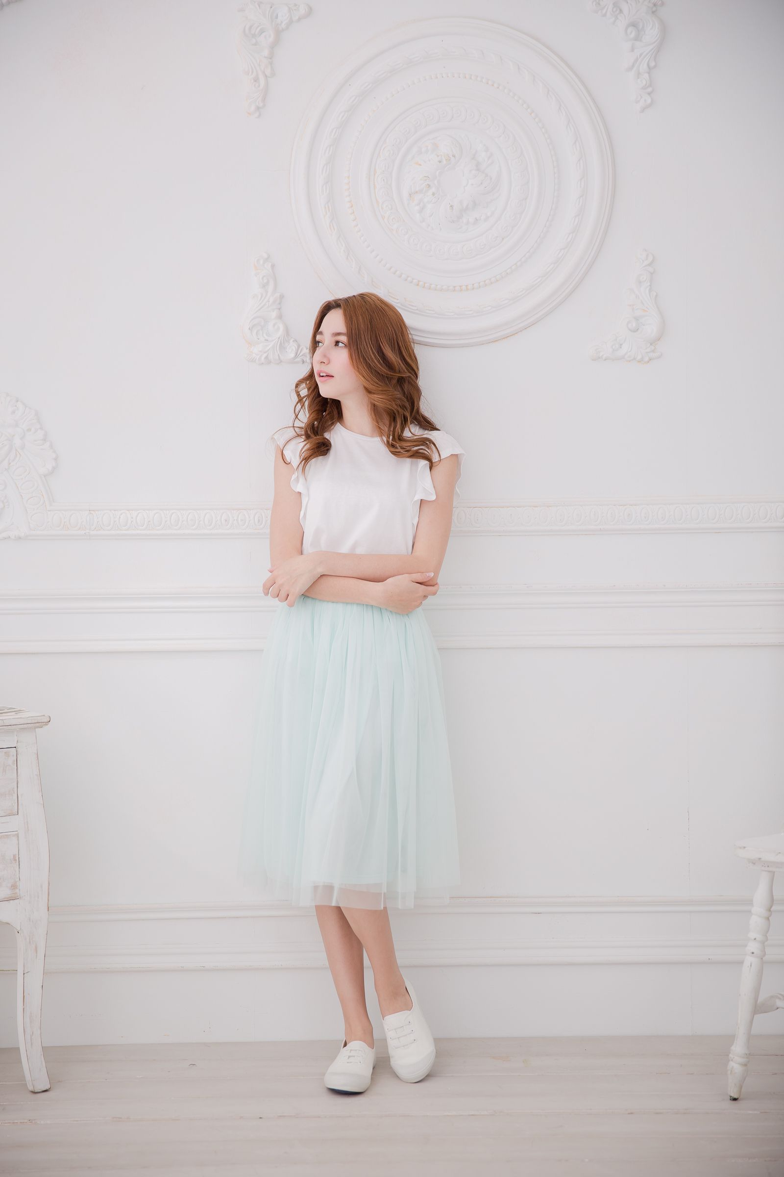 Peachy - 獨家訂製綿柔半身紗裙-半身中長版-薄荷綠 (F)