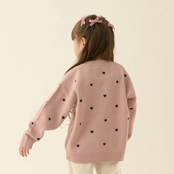 日本 Lycee mine - 可機洗 低調刺繡印花針織上衣-奶黃