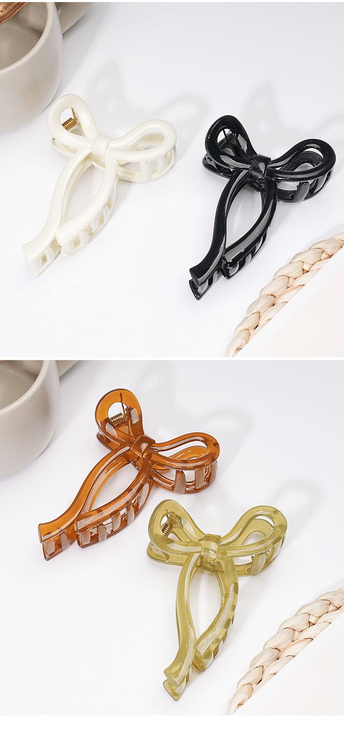 韓國 Soo&Soo - 果凍禮物結造型髮夾/抓夾-透明