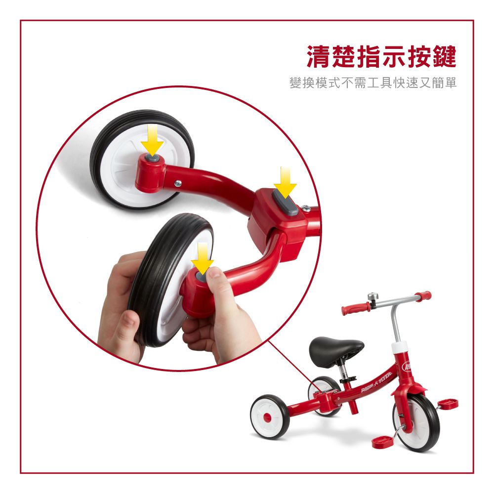 小蜂鳥三合一滑步三輪車