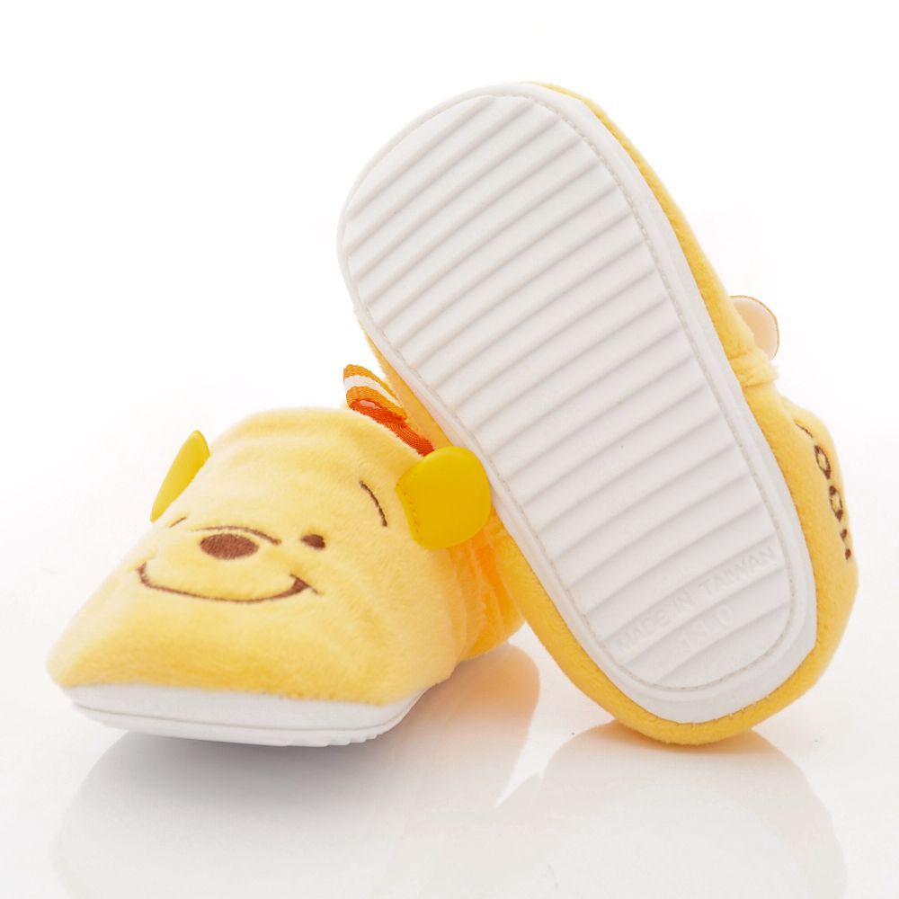 Disney - 迪士尼童鞋-維尼電繡絨毛學步鞋款 (寶寶段)-黃