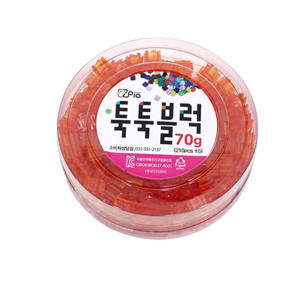 韓國EZ - 透明拼豆補充罐-透明紅-210±5顆