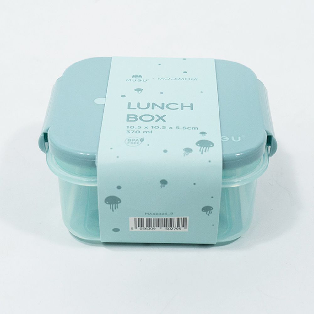 MUGU - 密封防漏保鮮餐盒-藍色-370ml
