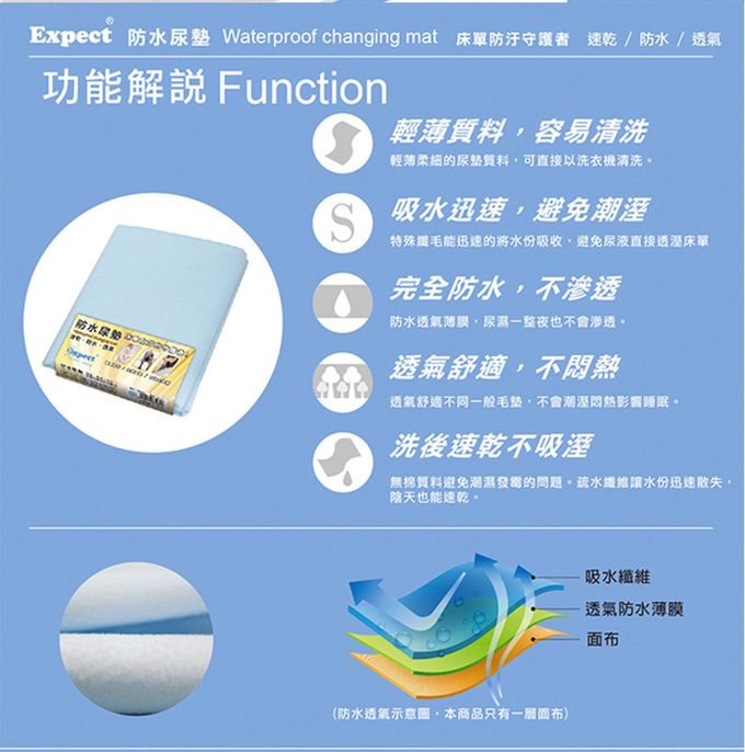EXPECT - 防水尿墊_兒童成人皆可使用