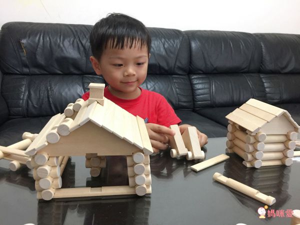 歐洲 VARIS - 木製建構積木-度假小木屋111片-獨家加贈飛行者號(市價$290)