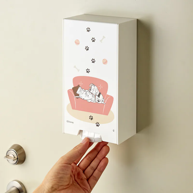 日本千趣會 - 迪士尼 磁吸式口罩收納盒-布魯托-白 (12x22cm)