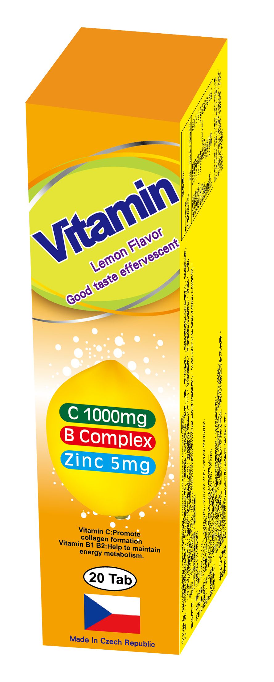 維生素C+鋅+B群 發泡錠-20錠