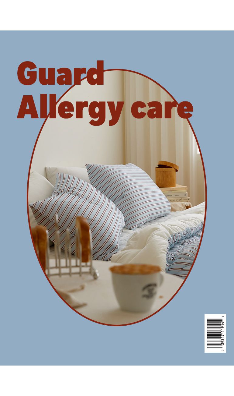 韓國 Maatila - 可水洗M2全方位抗菌防蟎棉被(冬被)-法式灰藍直紋