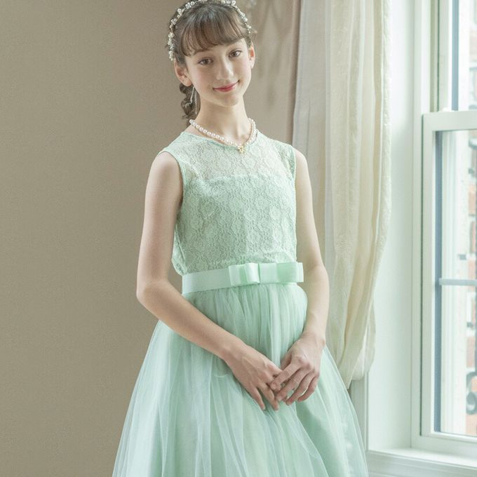 日本 Catherine Cottage - 浪漫蕾絲薄紗長洋裝/小禮服-奶油米