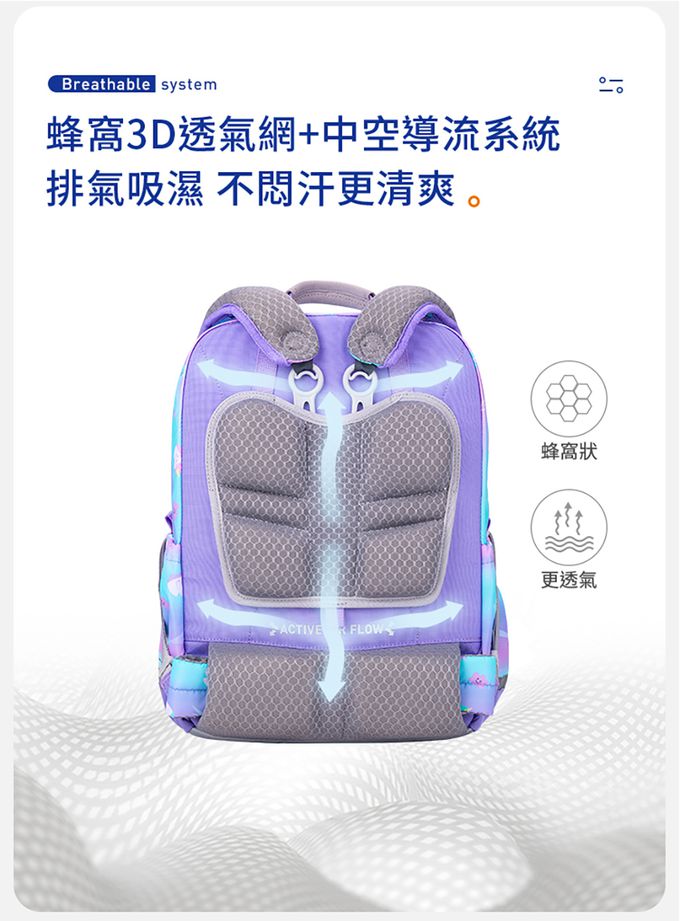 Moonrock - SP1 夢幻獨角獸護脊書包-LED胸扣2022款-建議身高95-140cm-19L