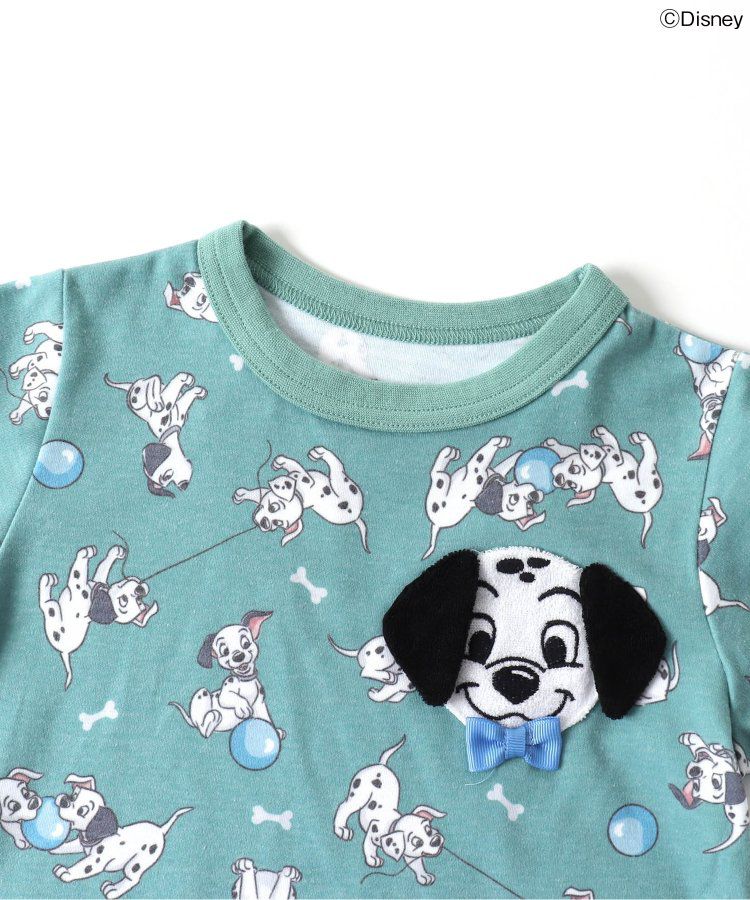 日本 BIT'Z - 限定角色印花長袖上衣-101忠狗-綠松石