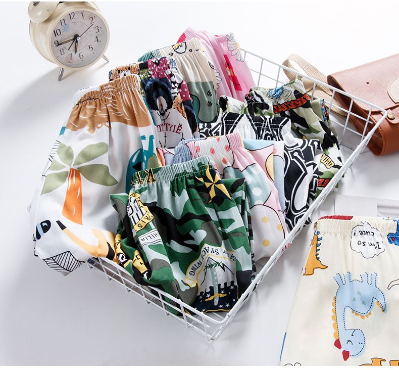 純棉休閒防蚊褲/空調褲-方格恐龍-綠+杏