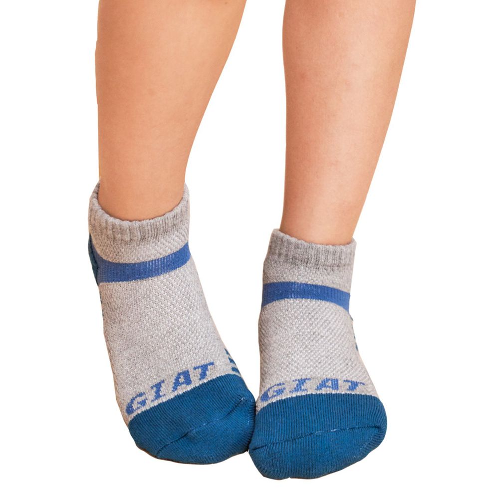 GIAT - 類繃機能萊卡運動襪-兒童款-湛藍