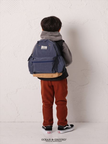 日本 OCEAN&GROUND - DAYPACK 經典後背包-VINTAGE 復古-灰藍 DB
