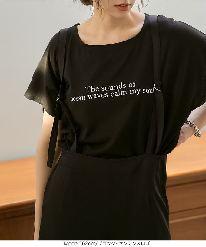 日本 Kobe Lettuce - 舒適簡約logo寬袖T恤-愛心刺繡-海軍藍