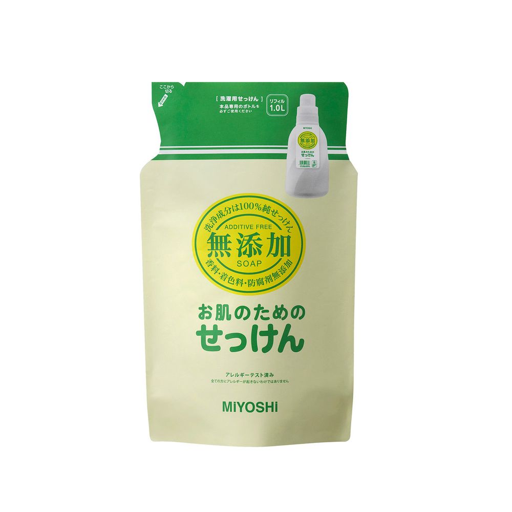 日本 MIYOSHI 無添加 - 洗衣精-補充包-1L