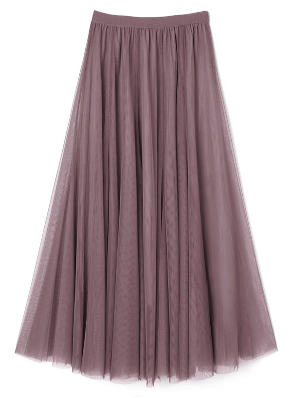 日本 GRL - 飄逸顯瘦雙層傘紗裙-天使白 (M)