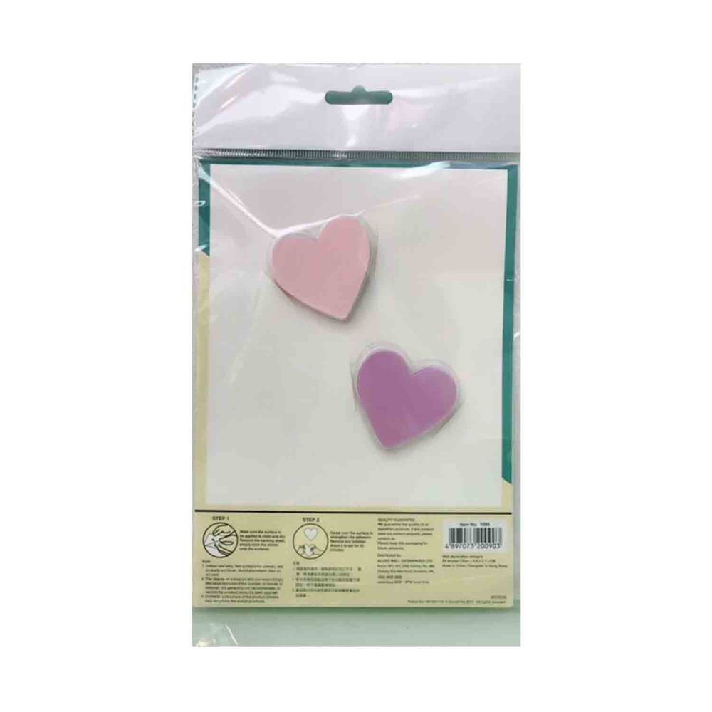 Kiss貼貼 - Kiss貼貼靜電無痕隨變貼 好有愛心型 (粉紅+粉紫)-粉紅 X 40pcs+粉紫 X 40pcs 共80張(4.4 X 4.7cm)