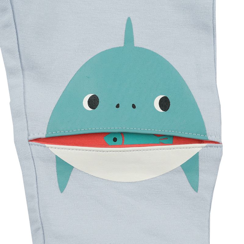 akachan honpo - 趣味7分緊身褲-淺藍色