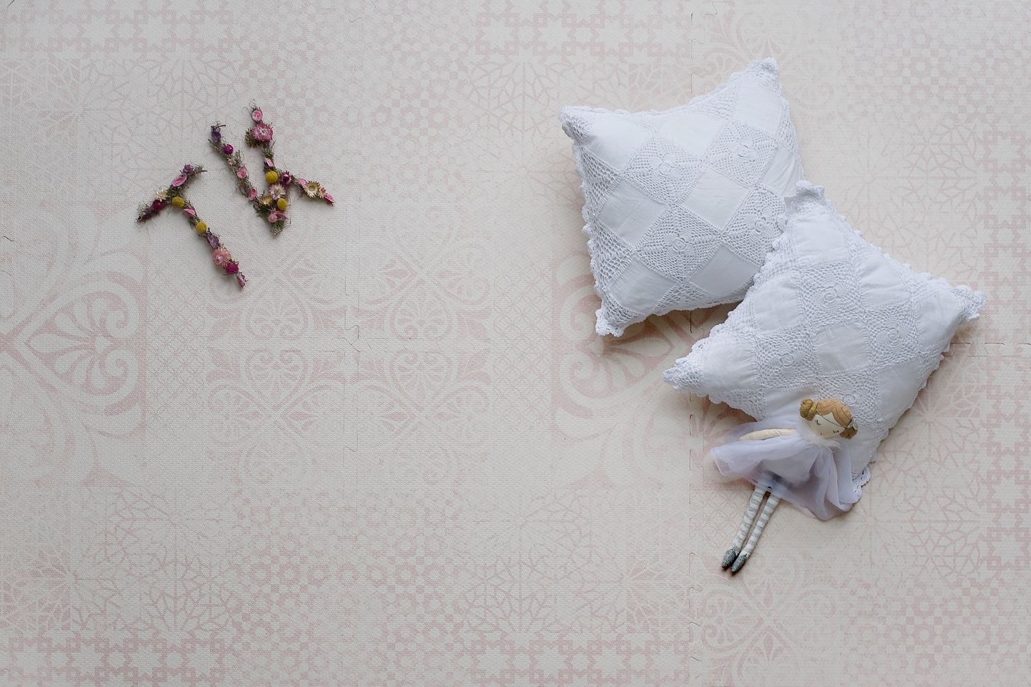 德國 toddlekind - 波斯風系列遊戲地墊-柔和粉-一組6片