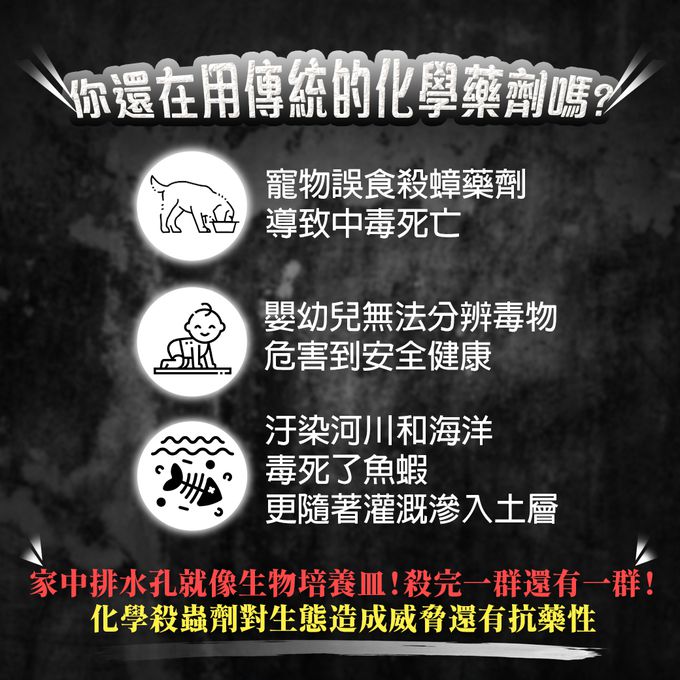 你還在用傳統化學藥劑嗎?家中不斷冒出蟑螂螞蟻