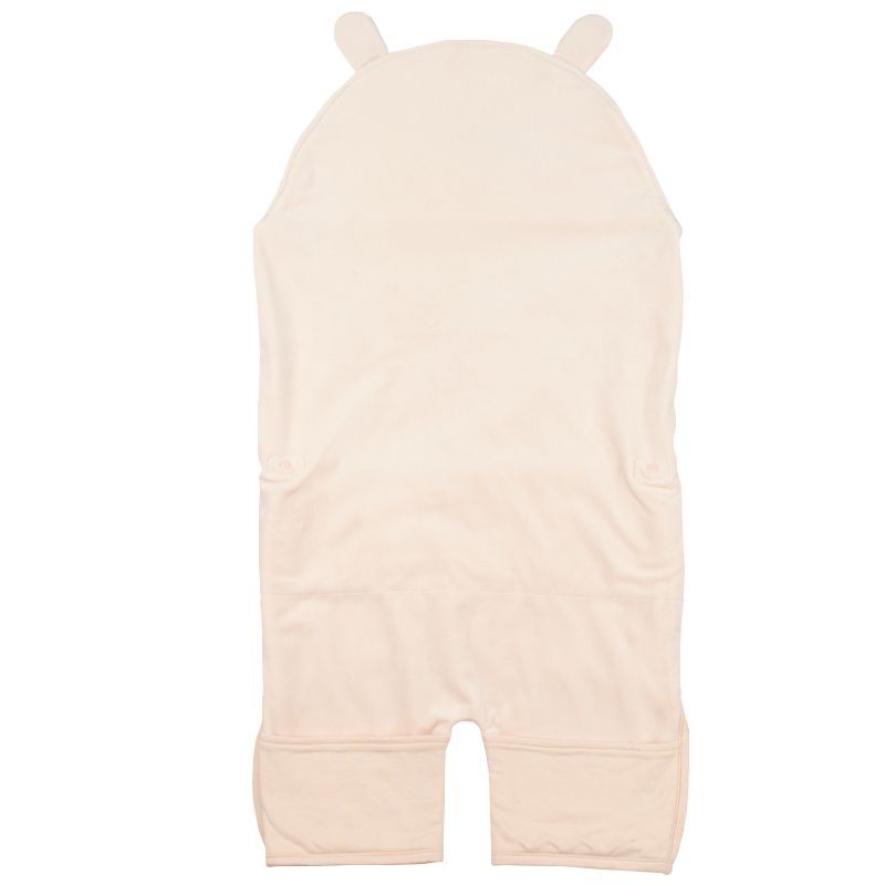 akachan honpo - 包巾 完全包覆型-暖呼呼天鵝絨-粉紅色 (50~70cm)