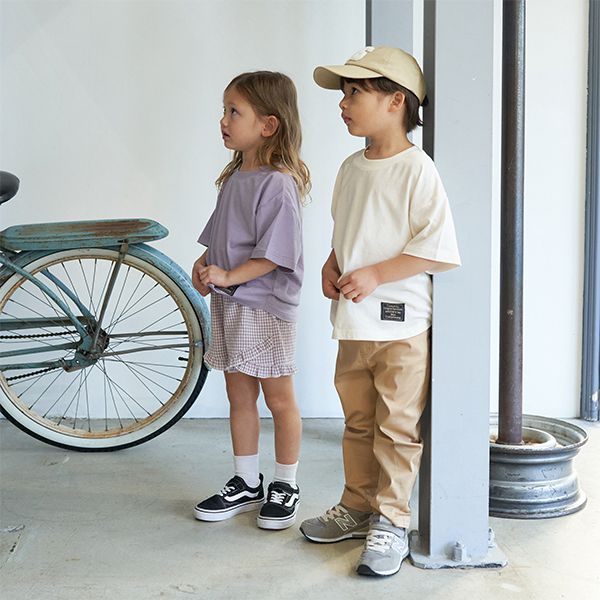 日本 b-ROOM - 純棉柔軟定番素色短袖上衣-淺黃