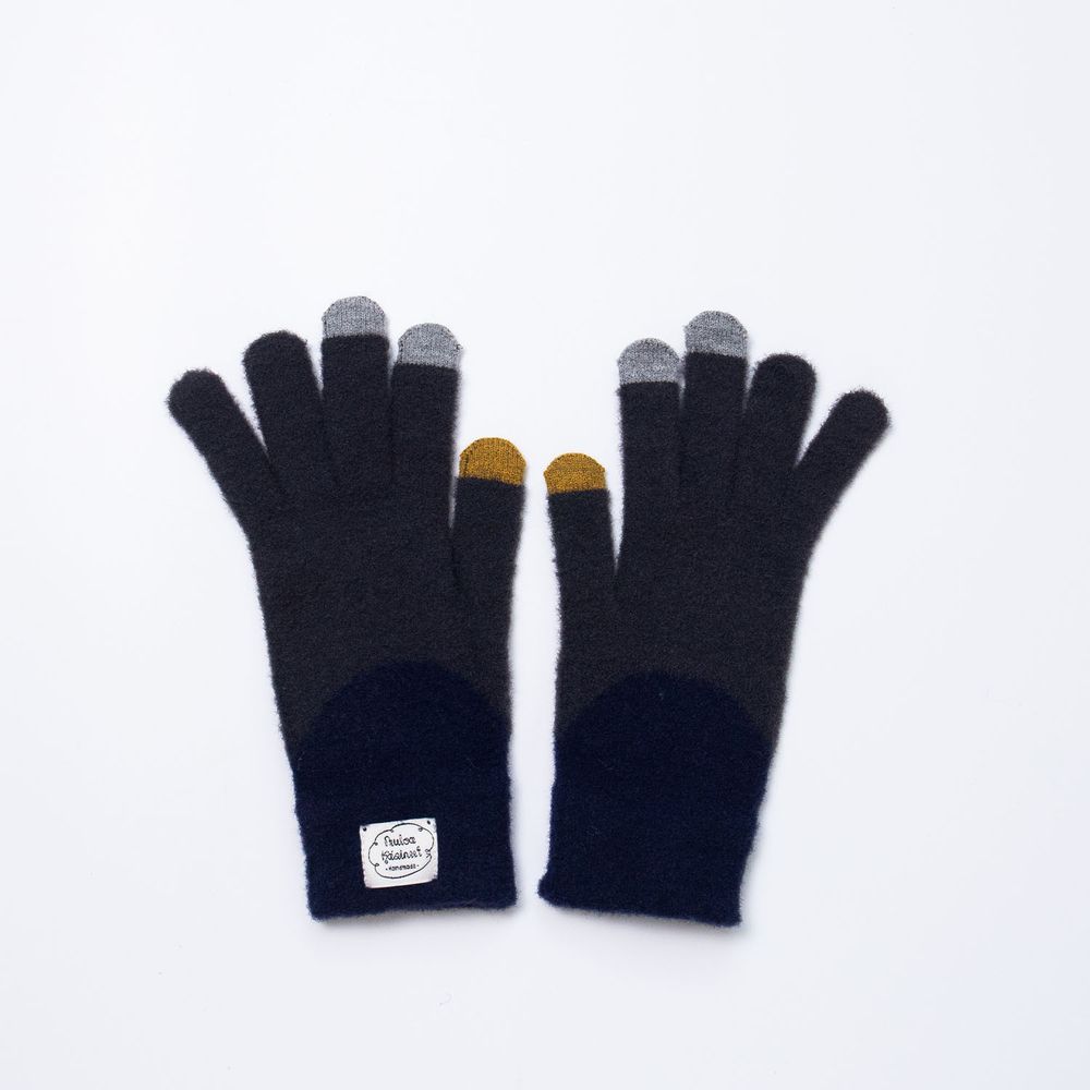 日本 AUBE - 可觸控保暖手套(大人)-深灰