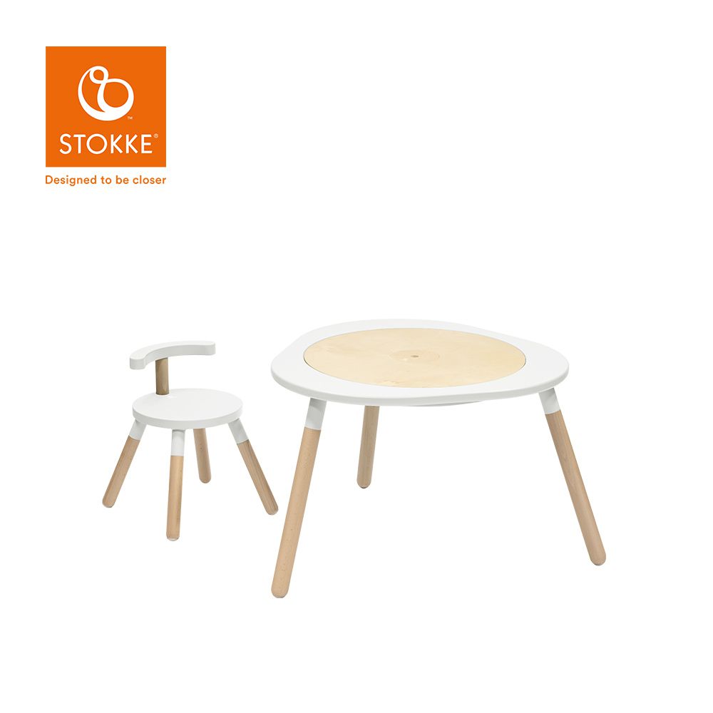 Stokke - 挪威 MuTable V2 多功能遊戲桌入門組 (一桌一椅)-霜降白