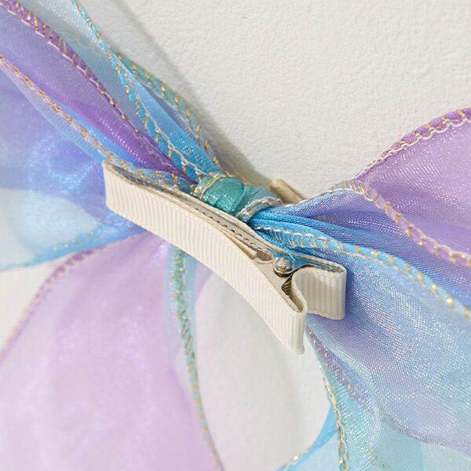 日本 Lycee mine - 夢幻極光緞帶髮夾-粉藍系