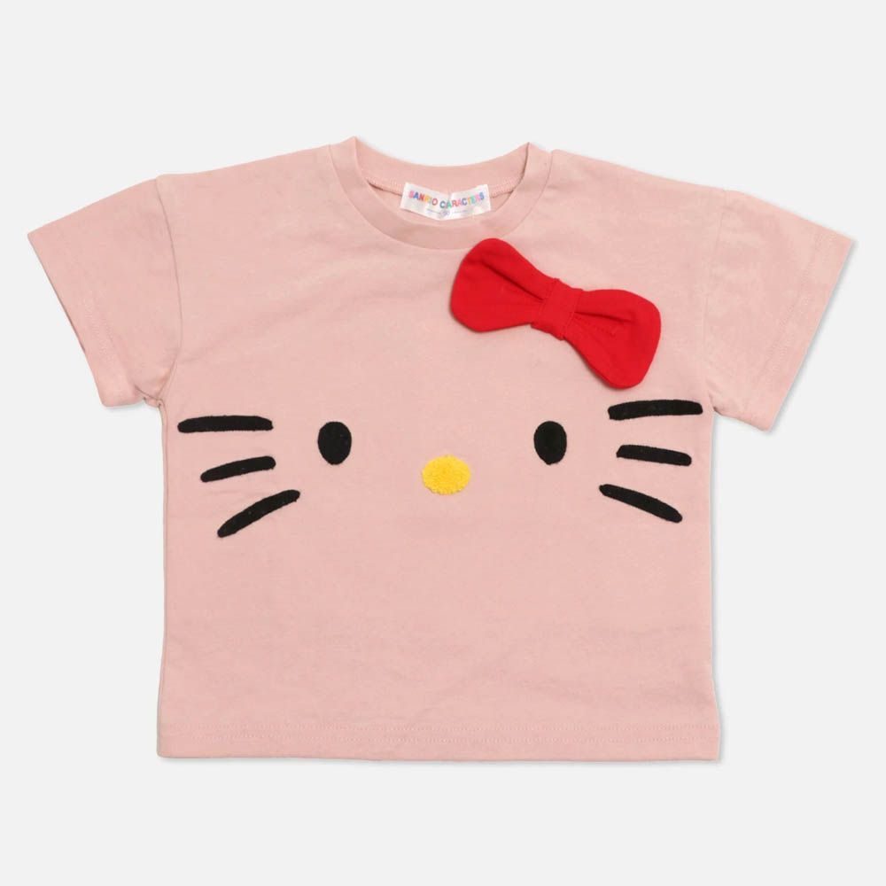 聯名款 100%純棉短袖上衣-卡通人物凱蒂貓-粉紅