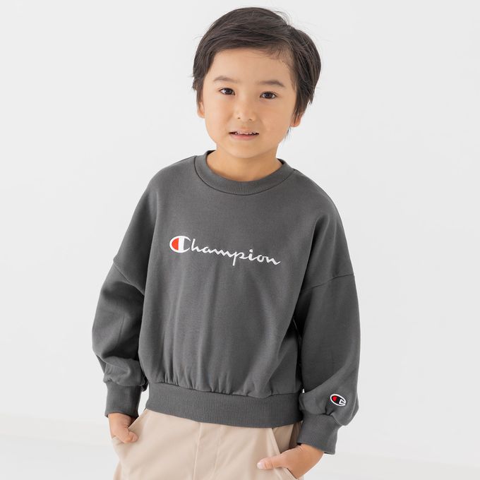 日本 Chil2 - Champion聯名 裏毛長袖上衣-單色logo-紅