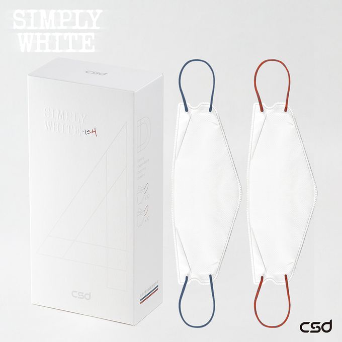 CSD中衛 - 醫療口罩-Simply white-ish 4D白SS23 春夏款(奢藍*10+奢藍岩橘*10)