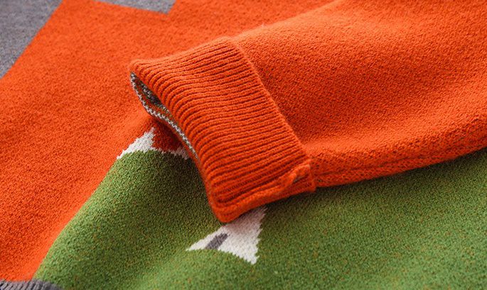 WELLKIDS - 圓領長袖針織毛衣-英文字母-紅色