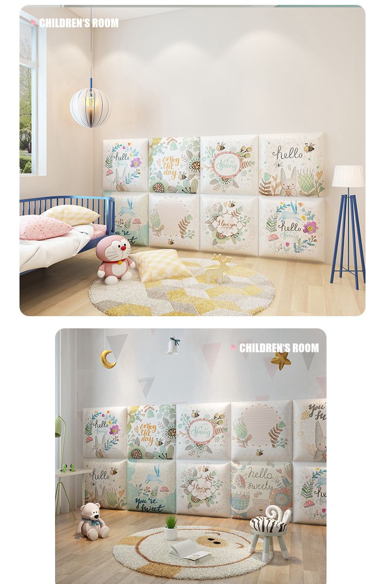 Vanibaby - 自黏式PU防撞壁貼-3片組_超厚3cm 防撞 防水 防霉 (秘密花園系列)-款式隨機3入